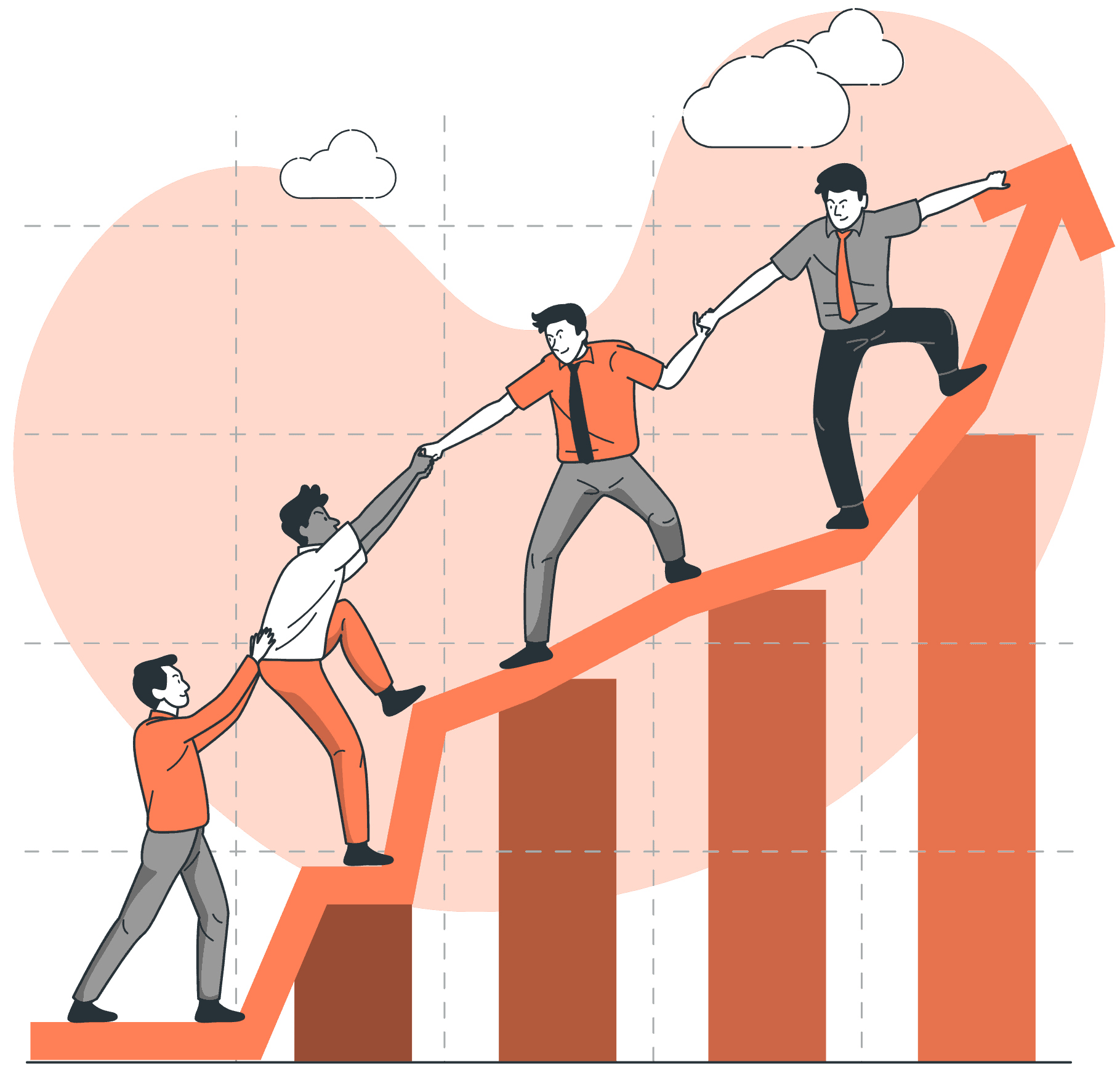 Molti - Mentorship & Support from Community Illustration